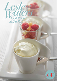 Vanilla Creams with Rhubarb and Raspberry Dressing